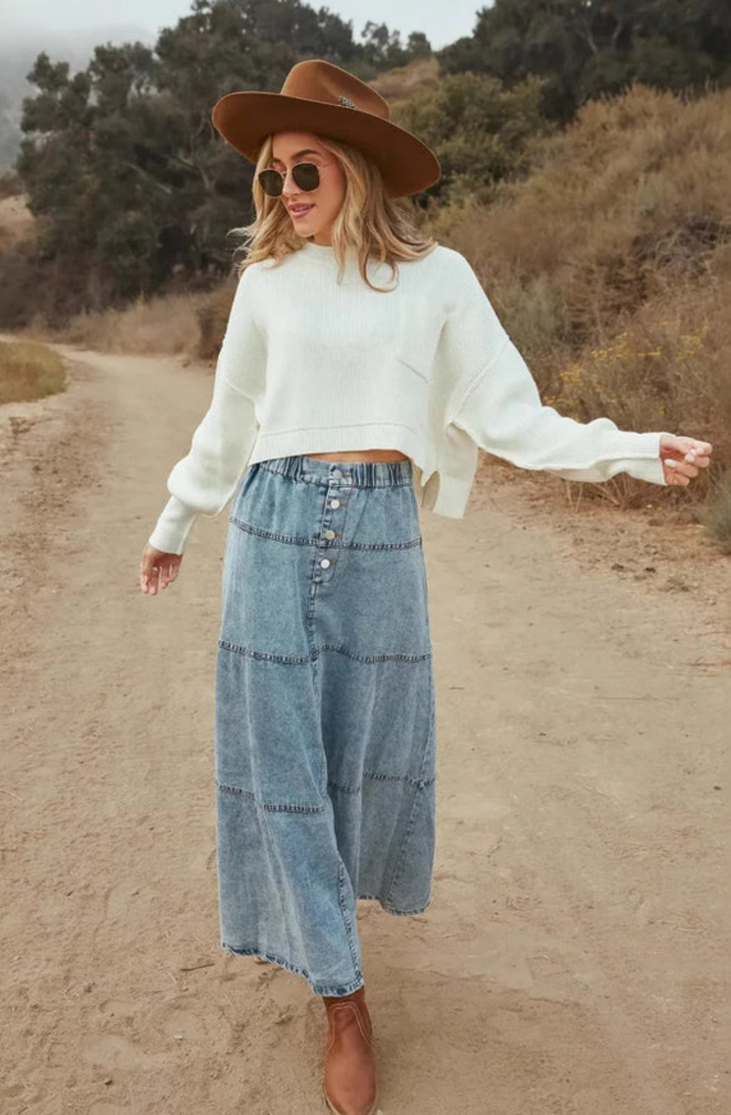 Elegante denim rok - Olivia