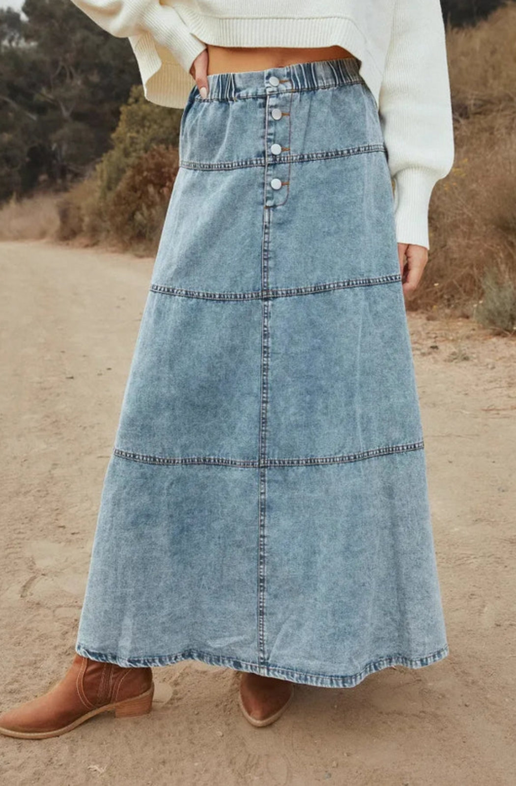 Elegante denim rok - Olivia